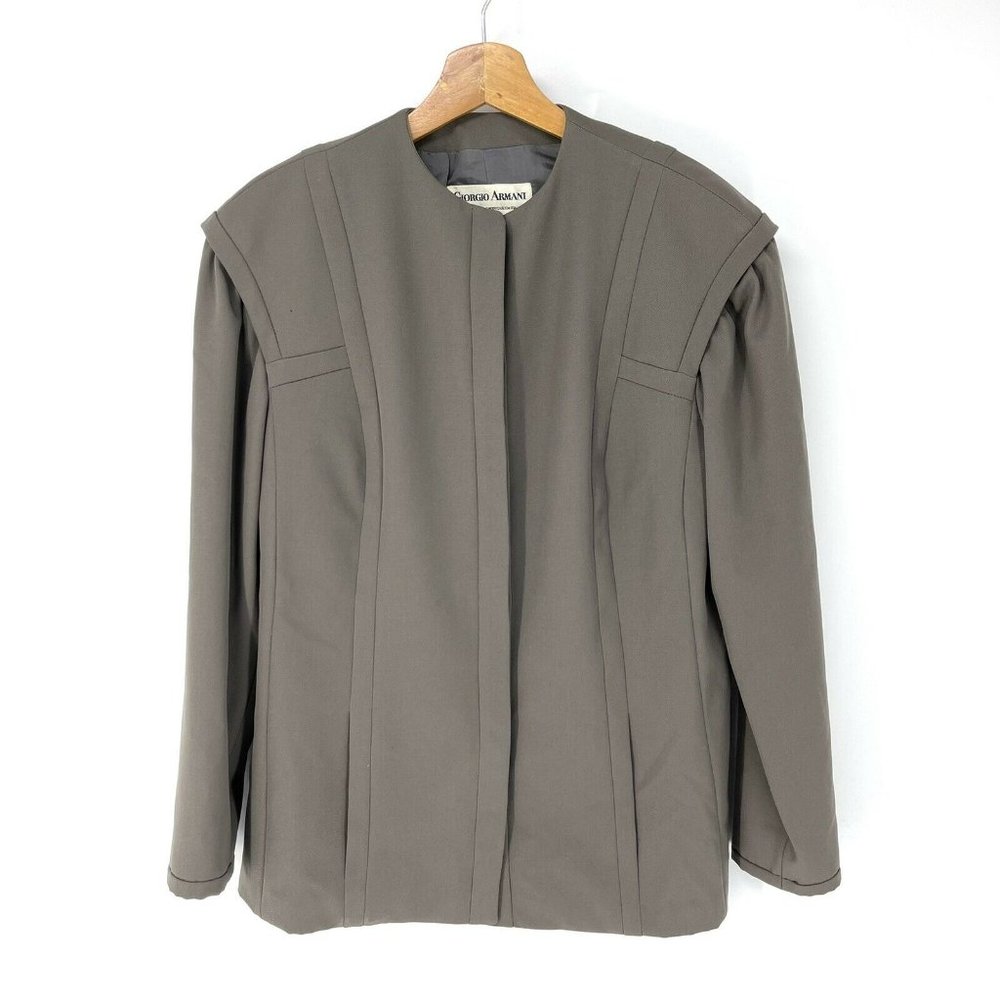 Size 38 Giorgio Armani Vintage Blazer Green Elegan